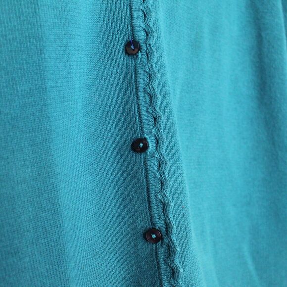 Hampshire Studio Cardigan Button Down With Lace Trimming - Picture 7 of 8